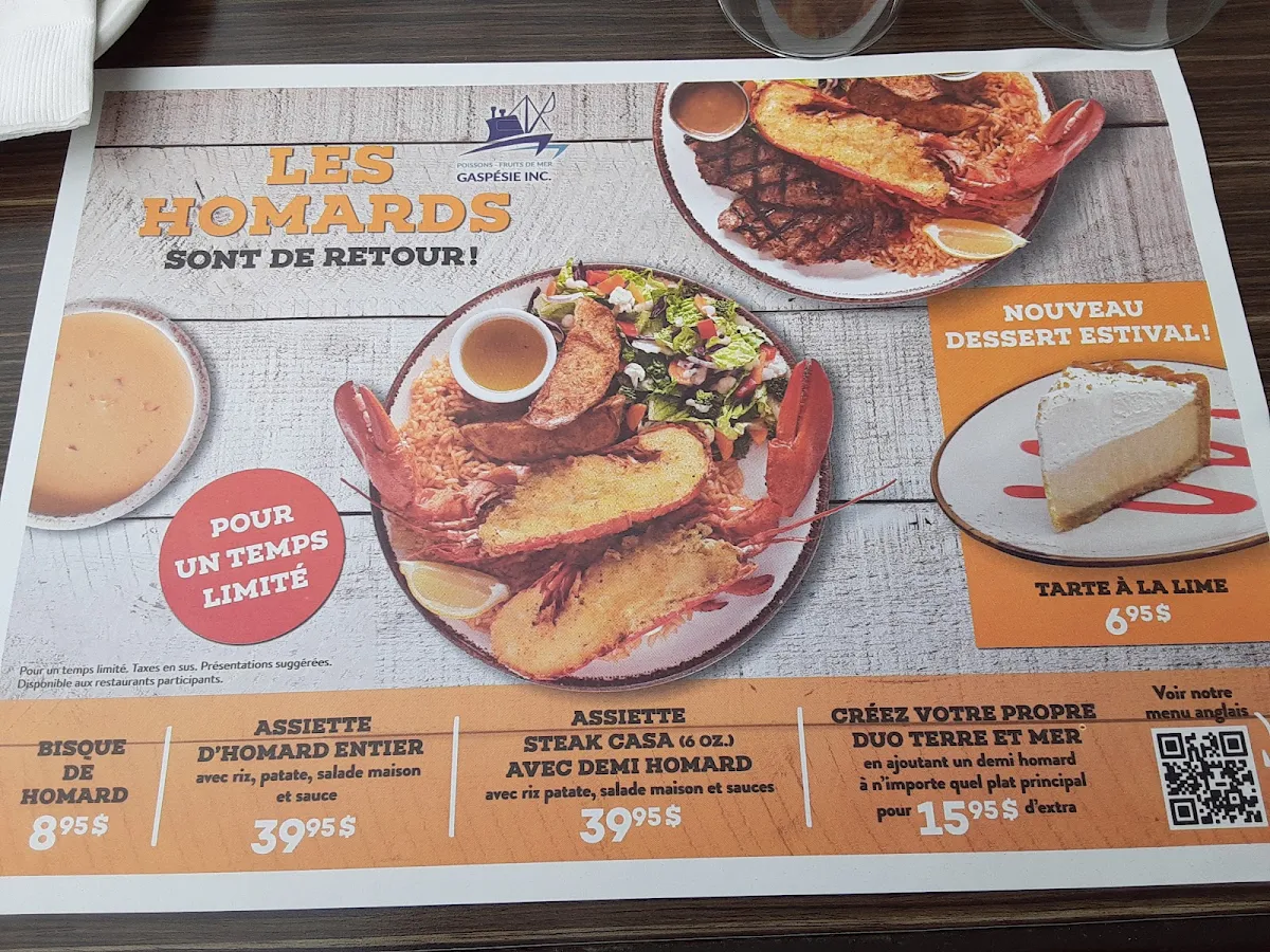 Menu, Casa Grecque