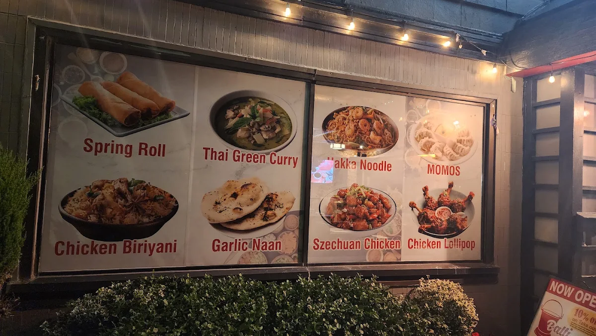 Menu, Balti Indian Restaurant