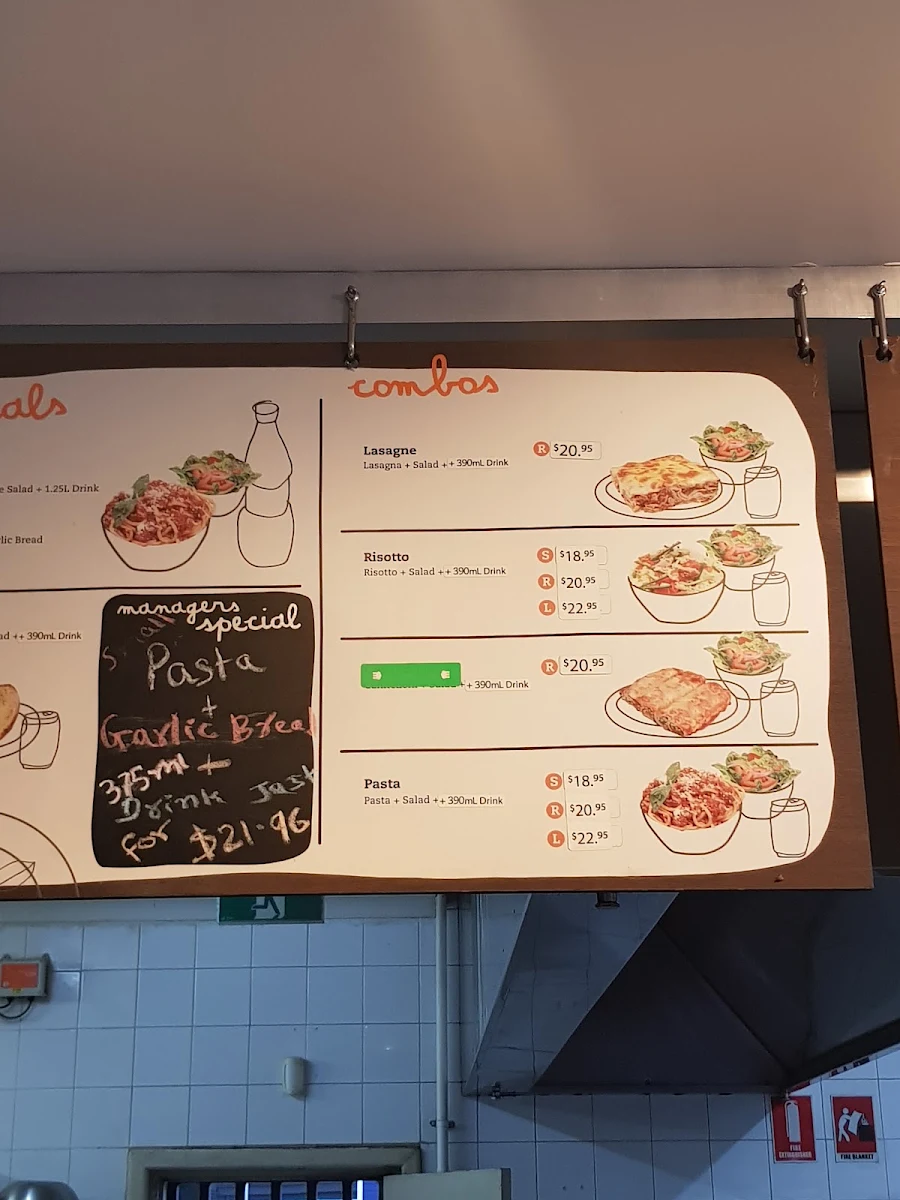 Menu, Pastacup