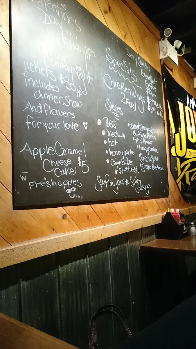 Menu, Shooters Roadhouse