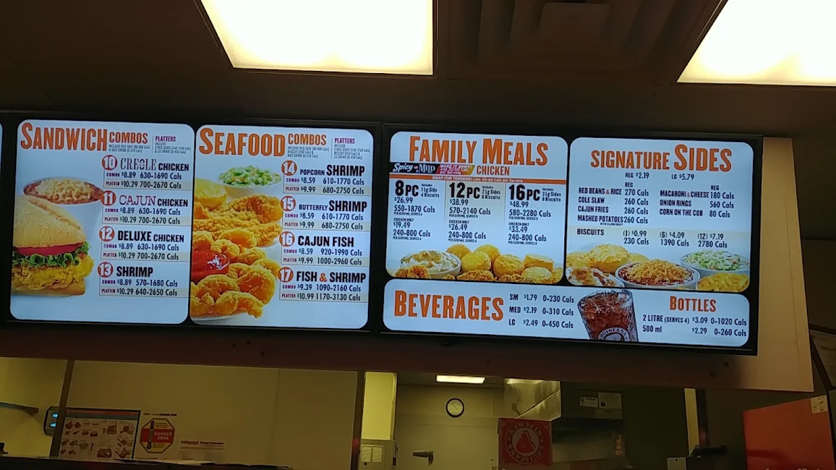 Menu, Popeyes Louisiana Kitchen
