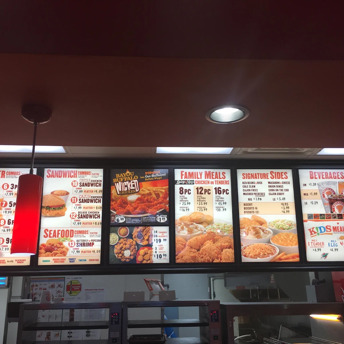 Menu, Popeyes Louisiana Kitchen