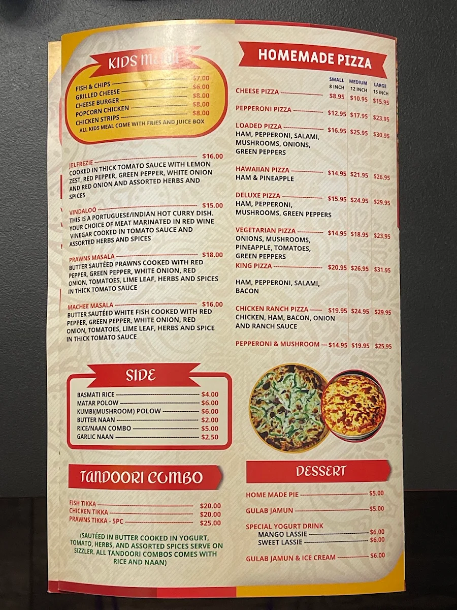 Menu, Highway Host Restaurant