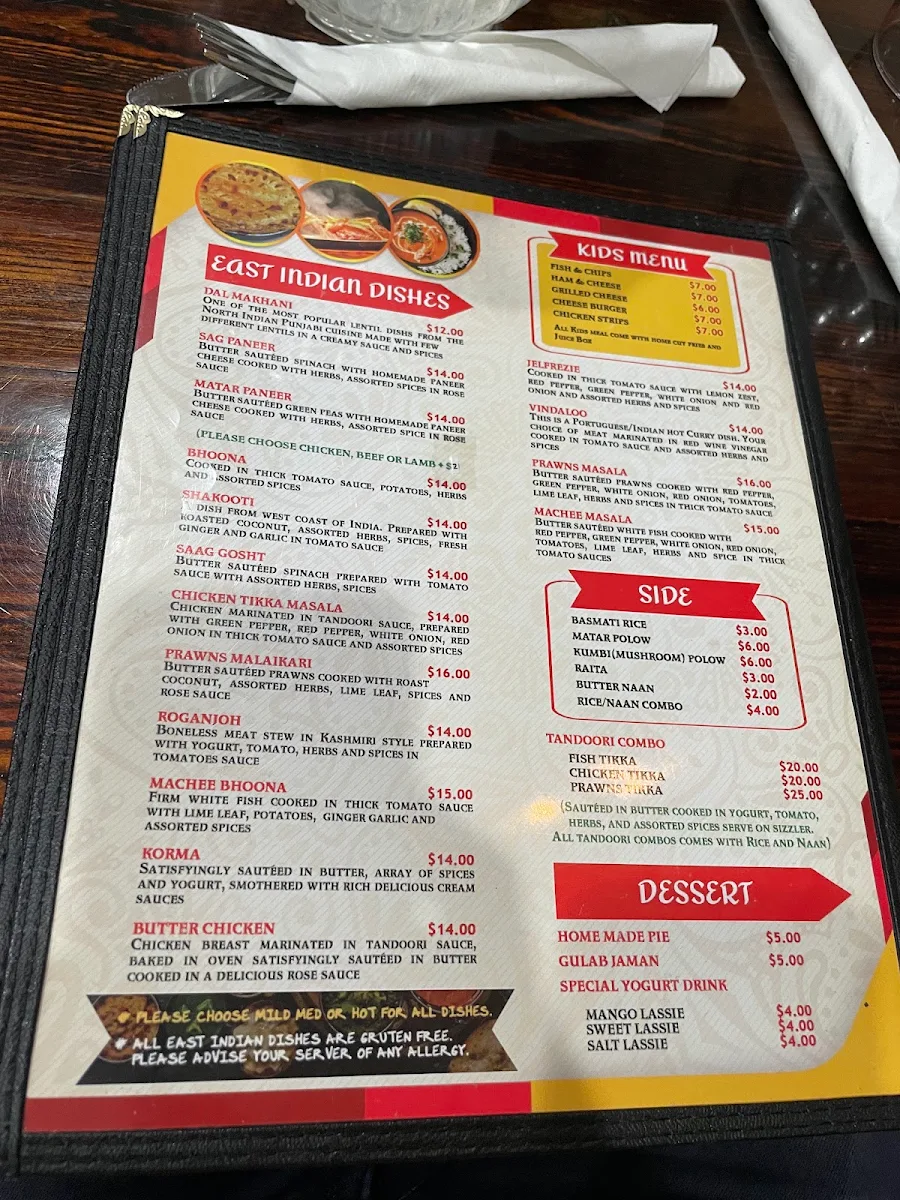 Menu, Highway Host Restaurant