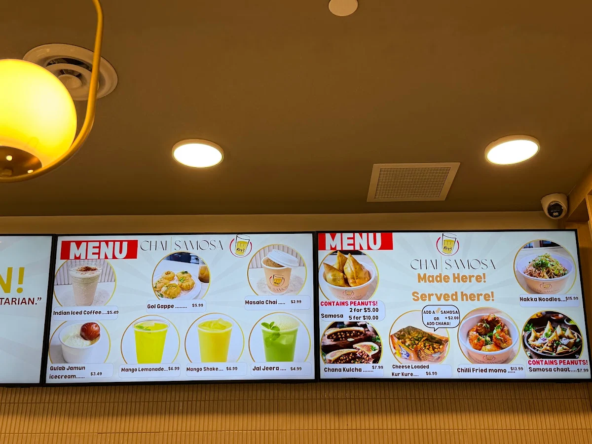 Menu, Chai Samosa By Roy’s