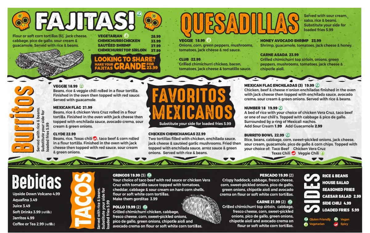 Menu, Mexi's Cornwall - Best Mexican Restaurant