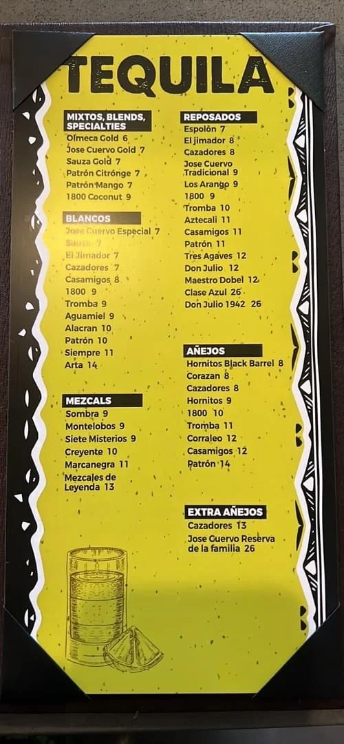 Menu, Mexi's Cornwall - Best Mexican Restaurant