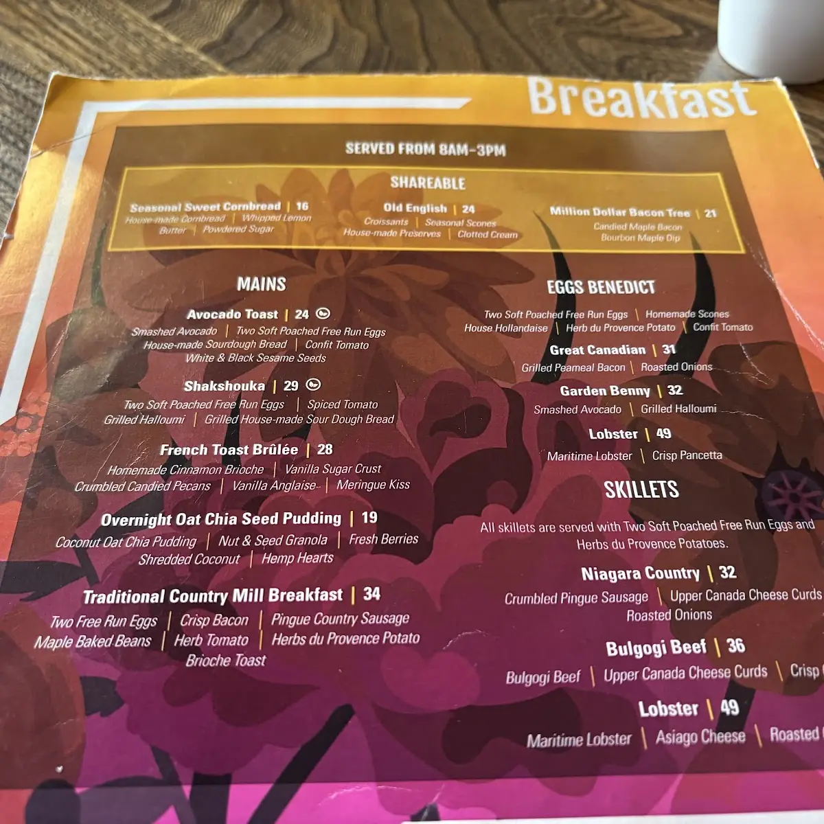 Menu, The Flour Mill Scratch Kitchen Restaurant