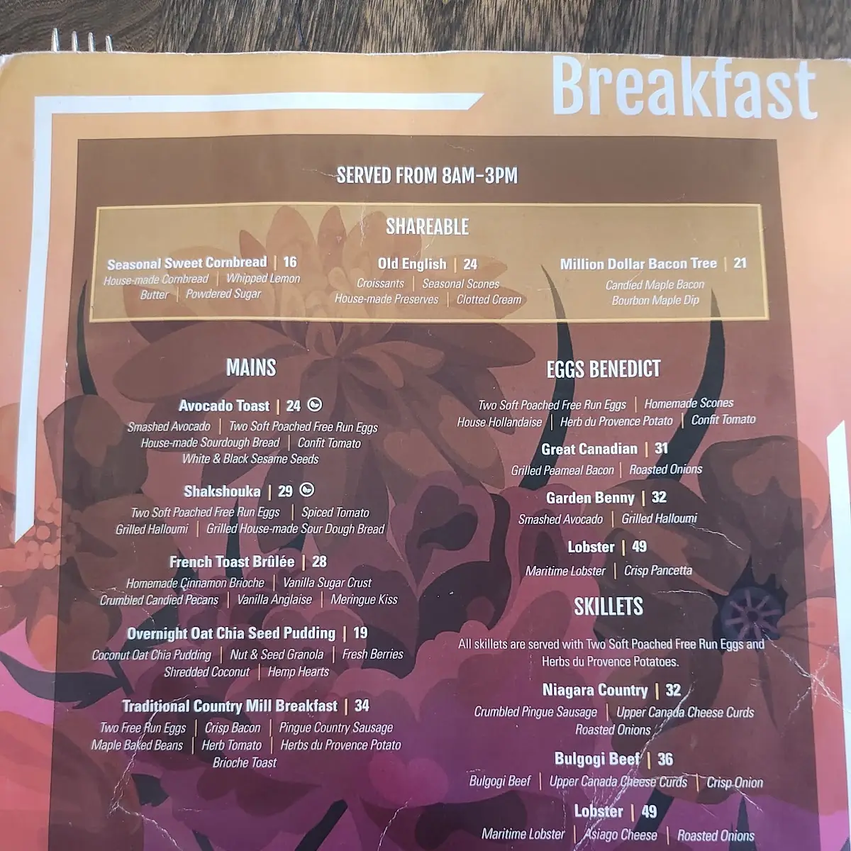Menu, The Flour Mill Scratch Kitchen Restaurant