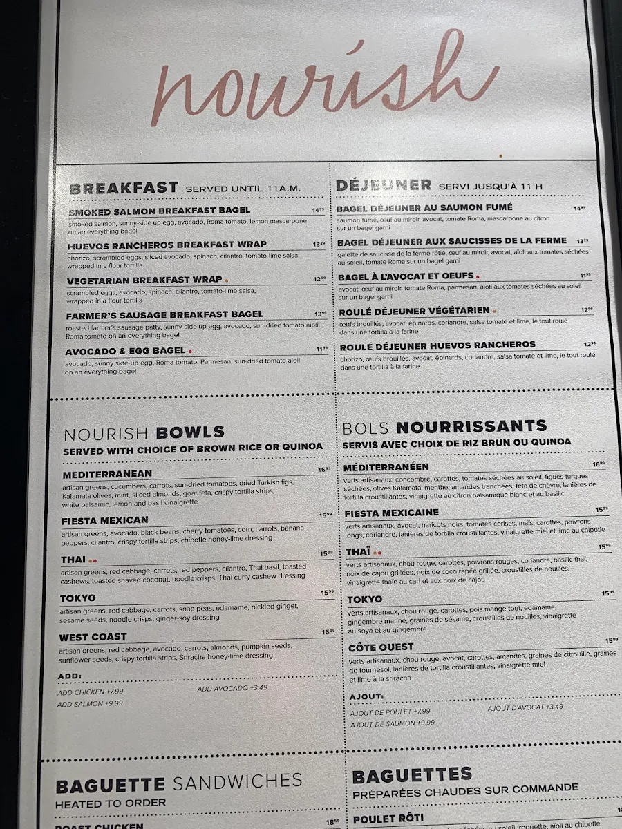 Menu, Dirty Apron