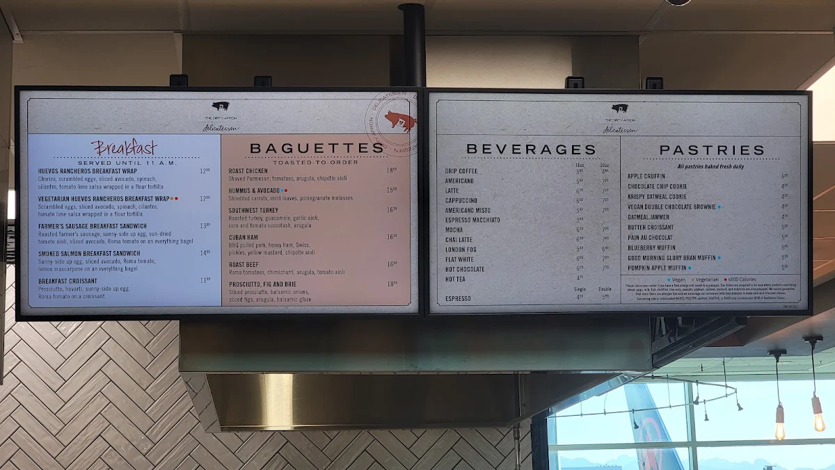 Menu, Dirty Apron
