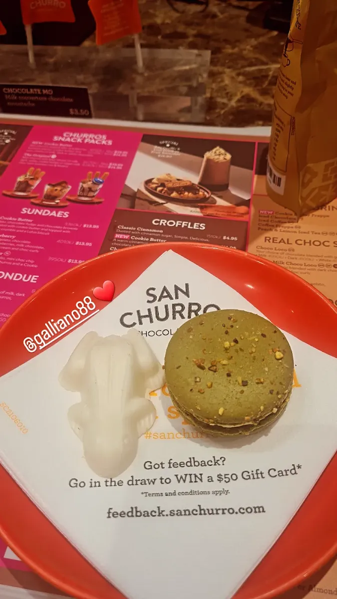 Menu, San Churro Carlton