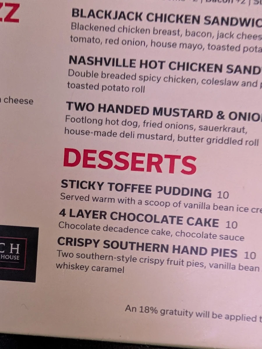 Menu, Match Eatery & Public House - Point Edward