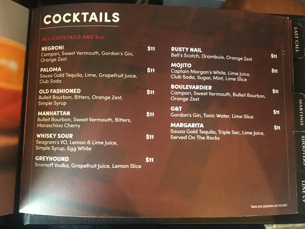 Menu, Match Eatery & Public House - Point Edward