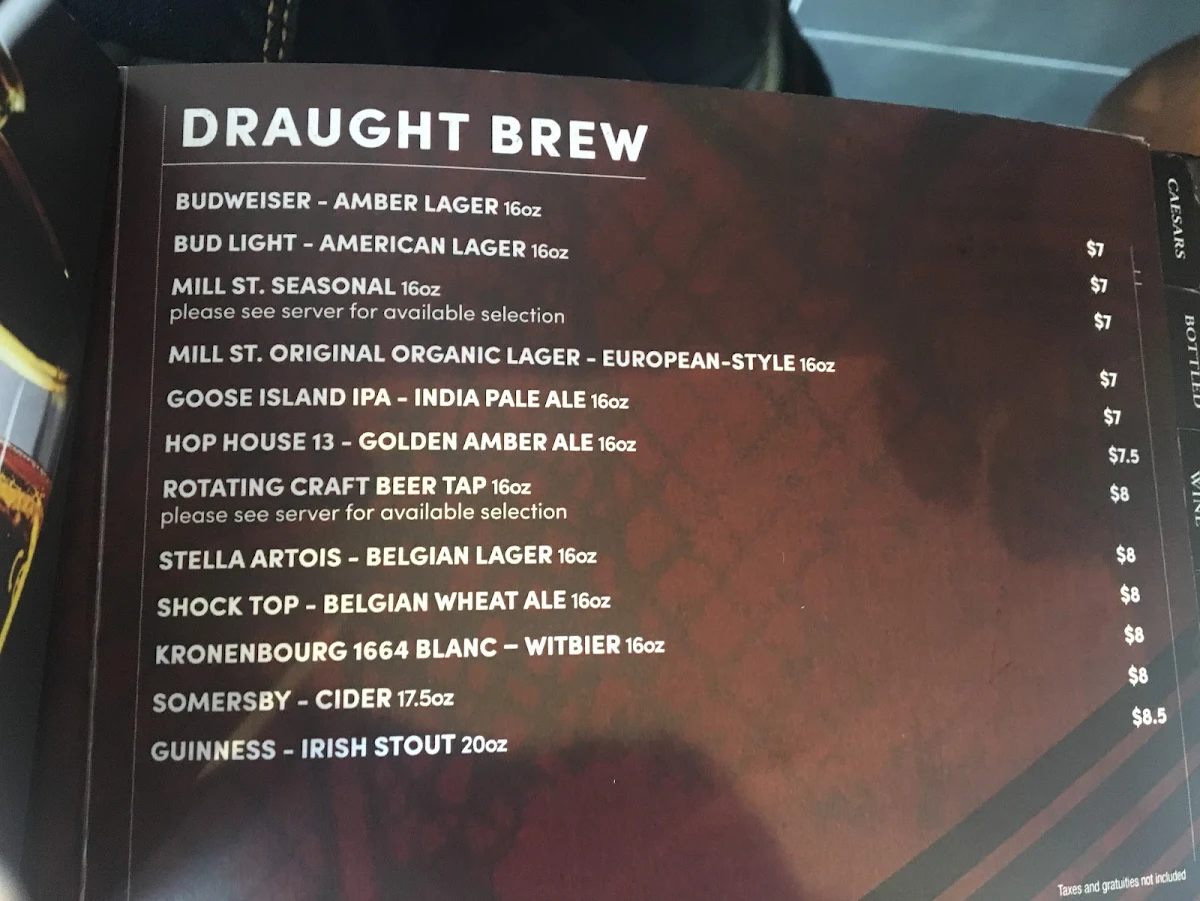 Menu, Match Eatery & Public House - Point Edward