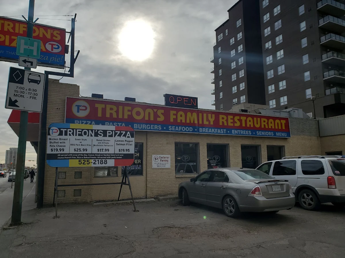 Menu, Trifon's Pizza & Spaghetti House