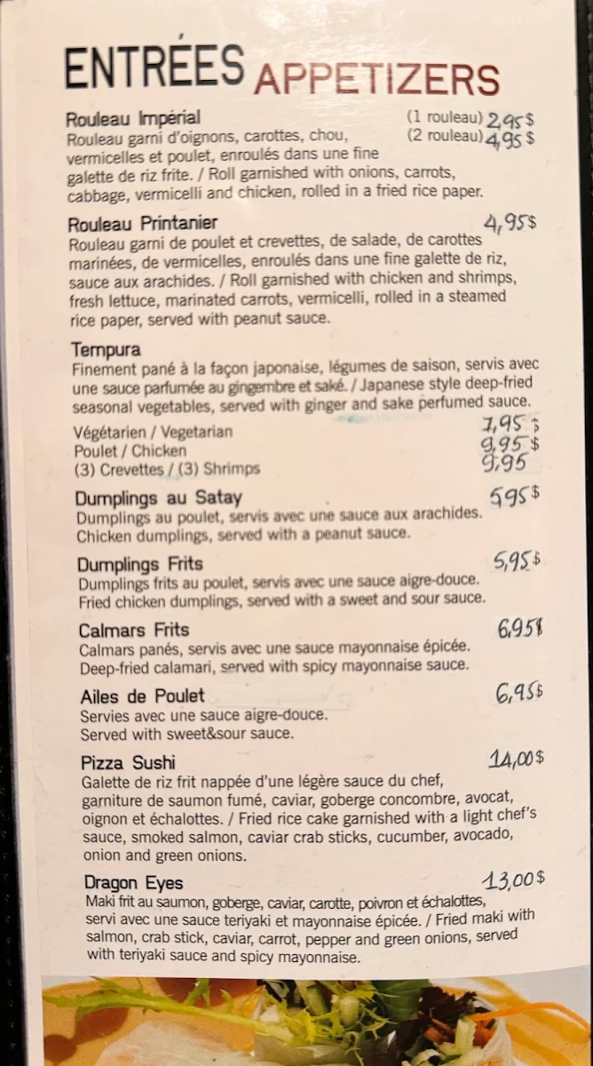 Menu, Fusionasie