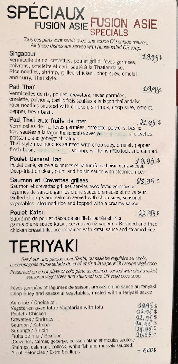 Menu, Fusionasie