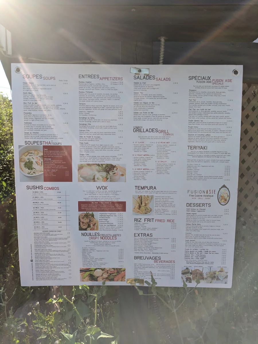 Menu, Fusionasie
