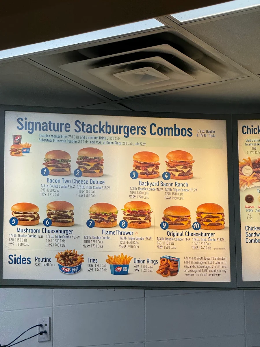Menu, Dairy Queen Grill & Chill