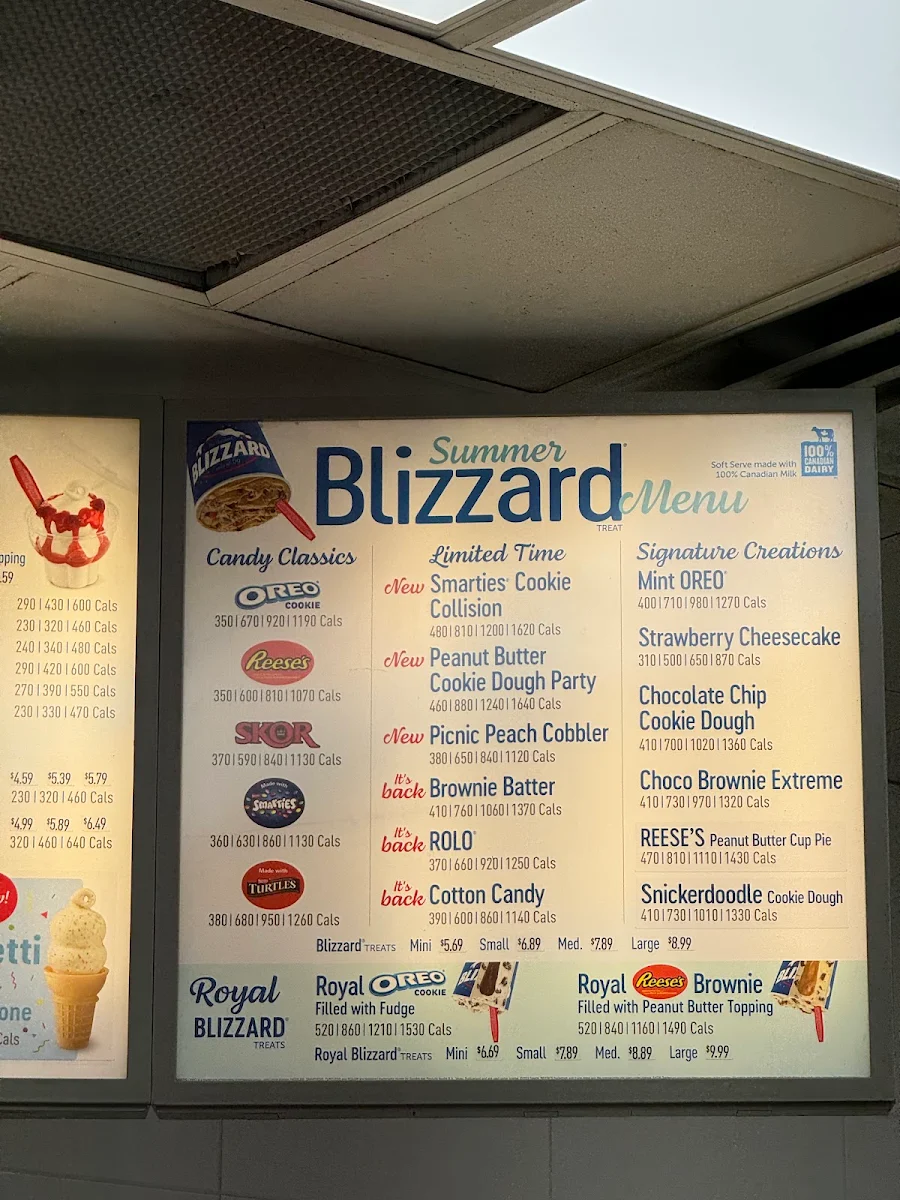 Menu, Dairy Queen Grill & Chill