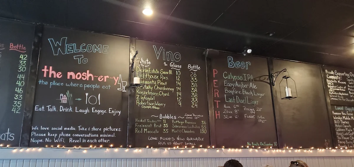 Menu, The Noshery
