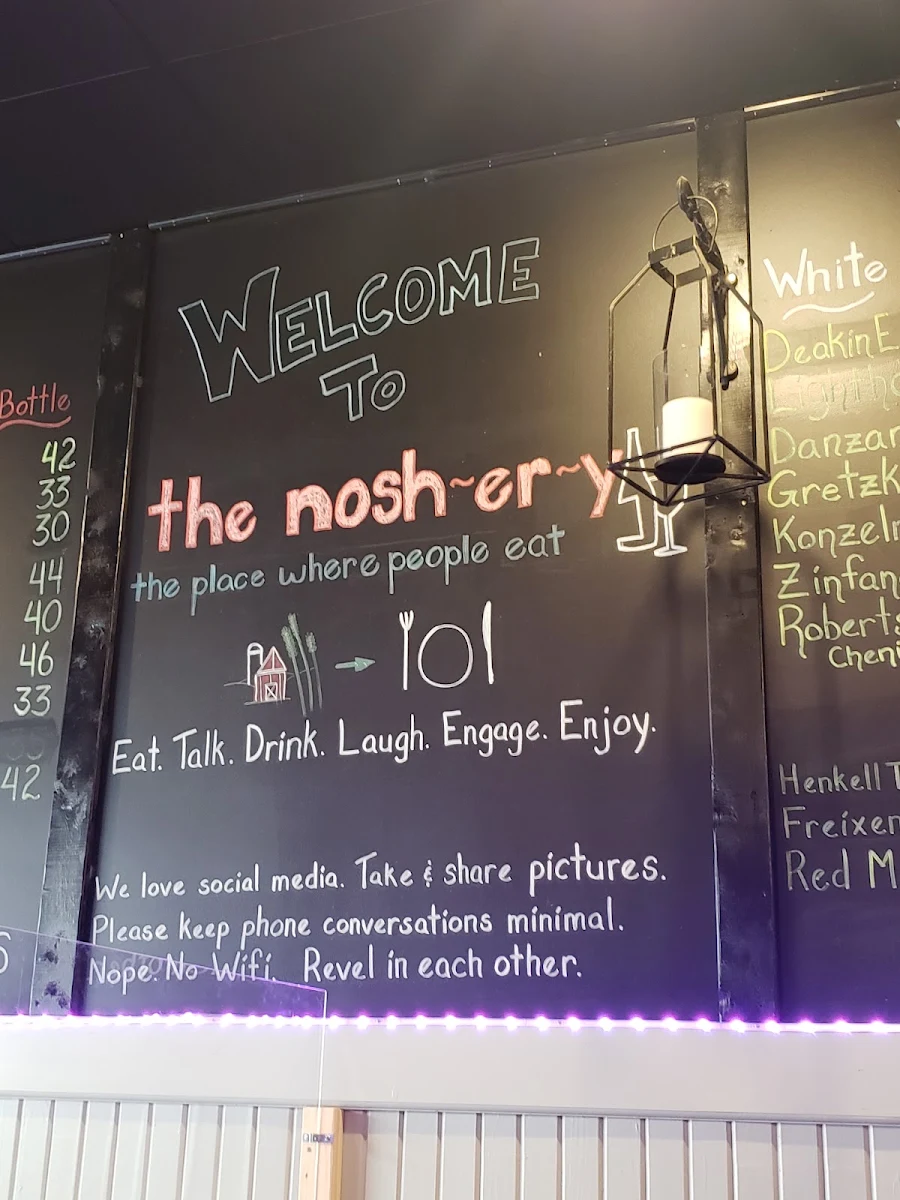 Menu, The Noshery