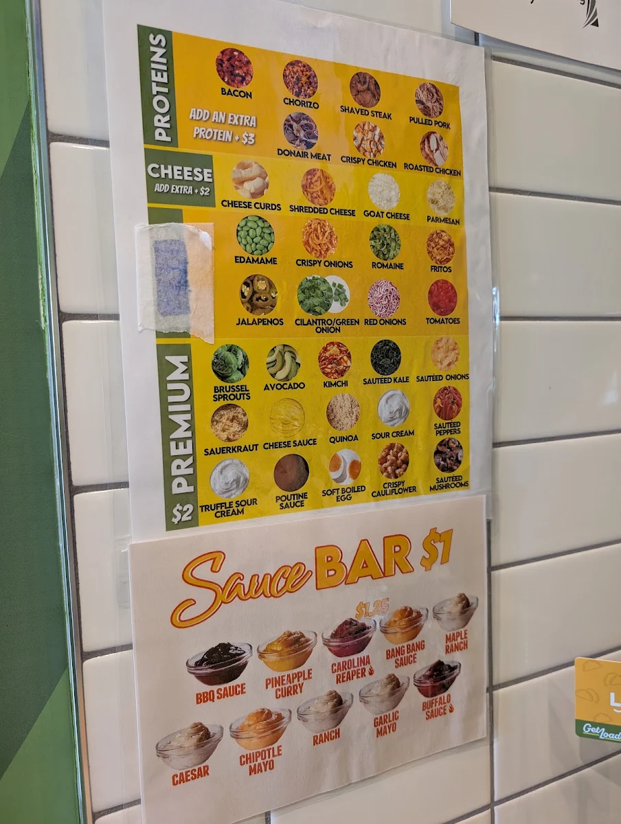 Menu, Loaded Pierogi