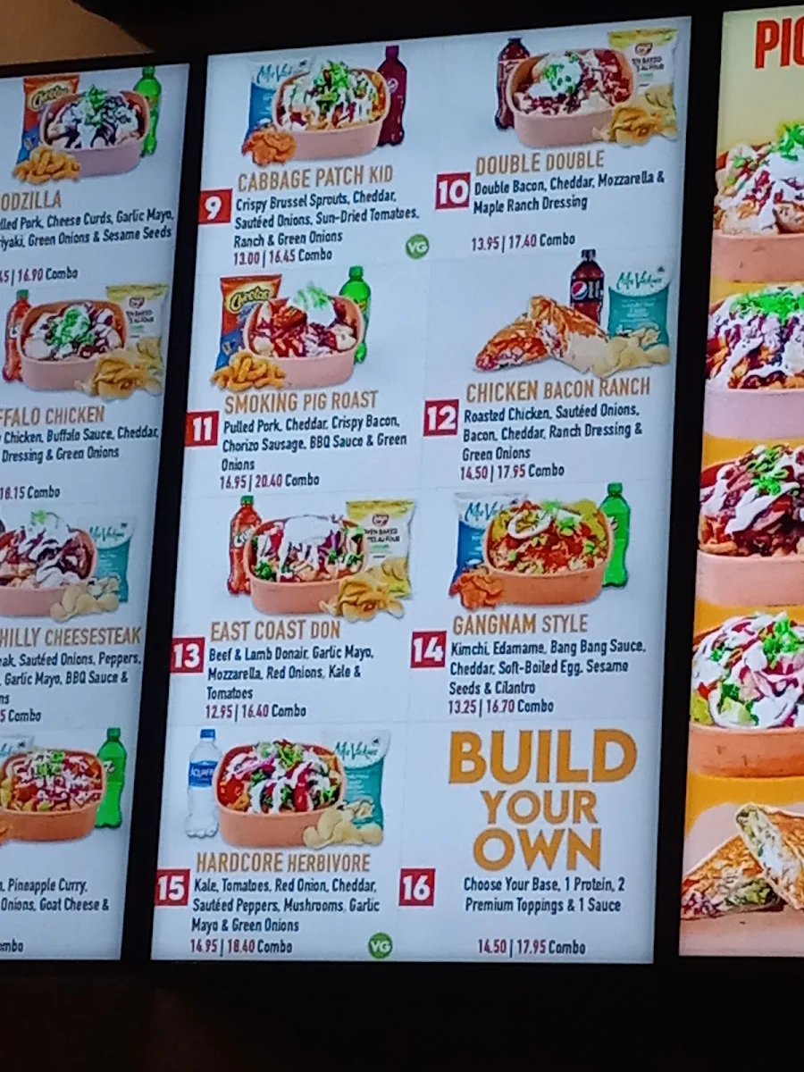Menu, Loaded Pierogi