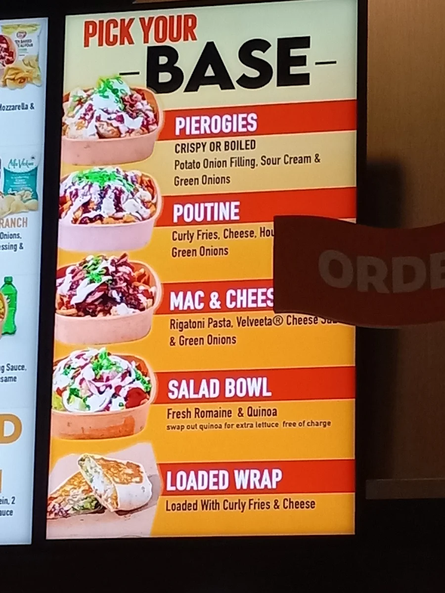 Menu, Loaded Pierogi