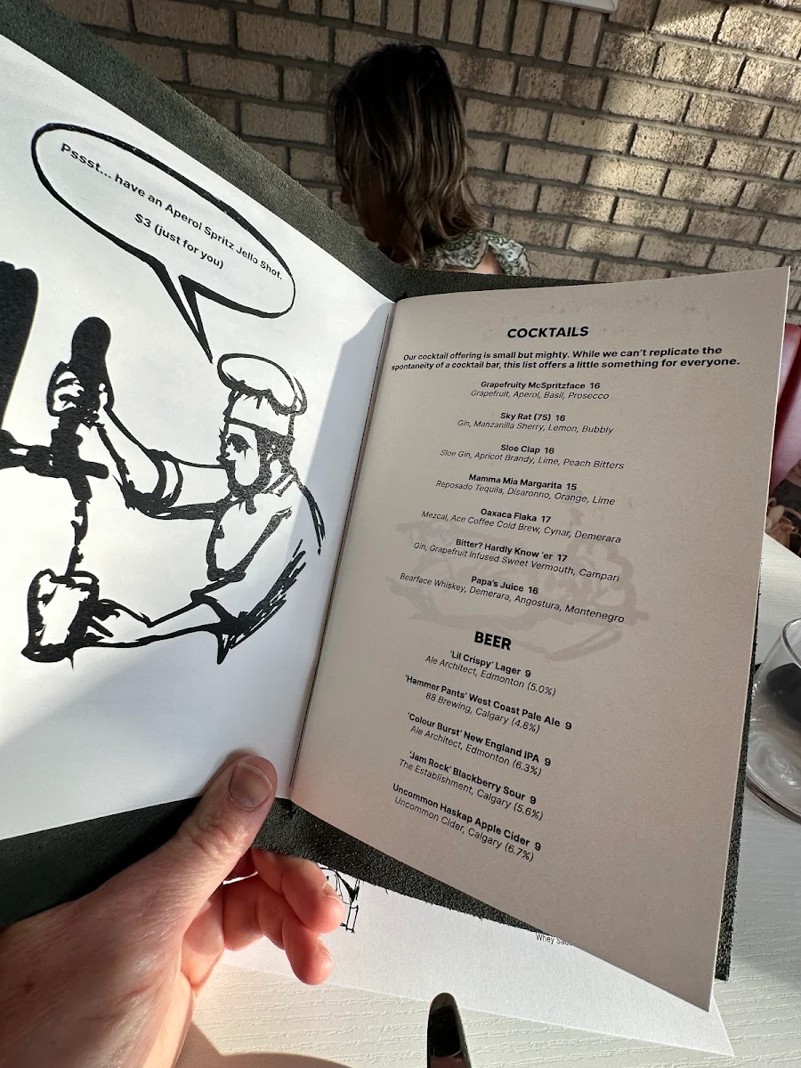 Menu, bella