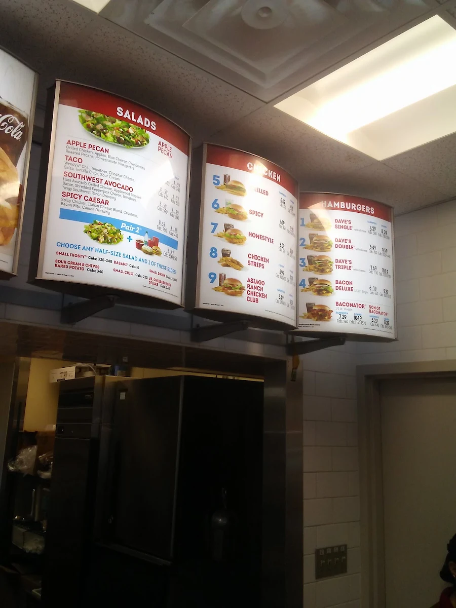 Menu, Wendy's