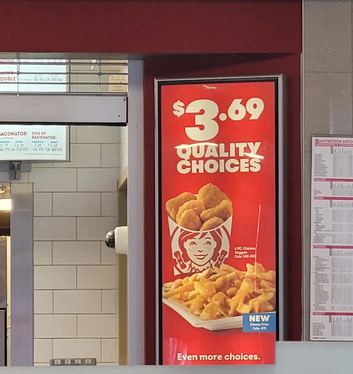Menu, Wendy's