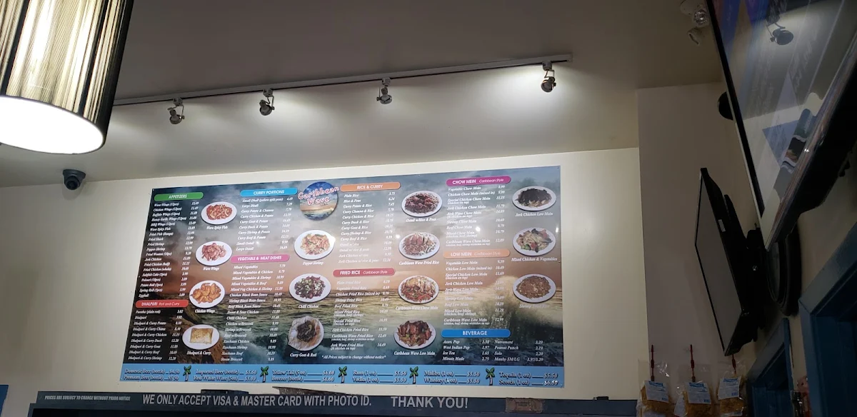 Menu, Caribbean Wave