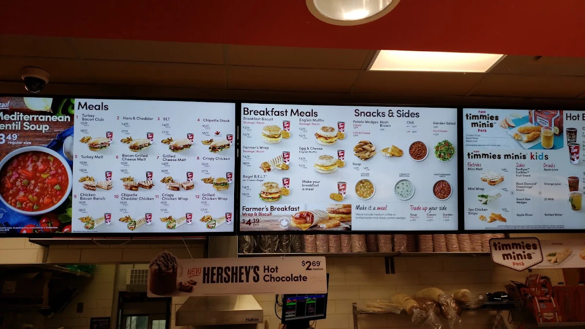 Menu, Tim Hortons