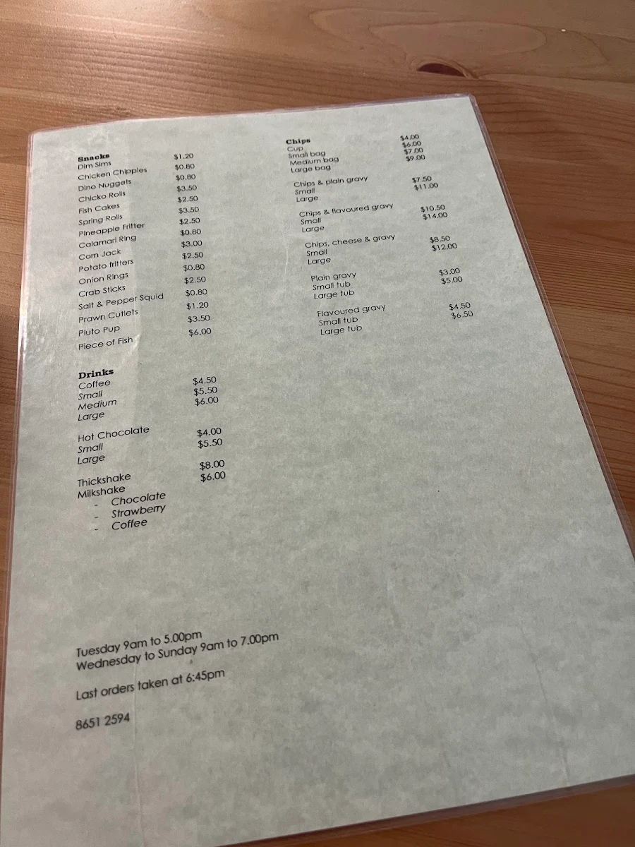 Menu, Peterborough Takeaway