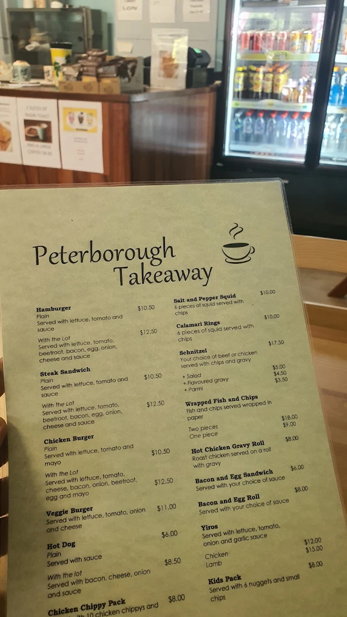 Menu, Peterborough Takeaway