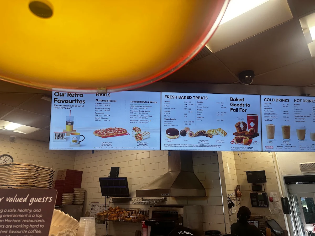 Menu, Tim Hortons