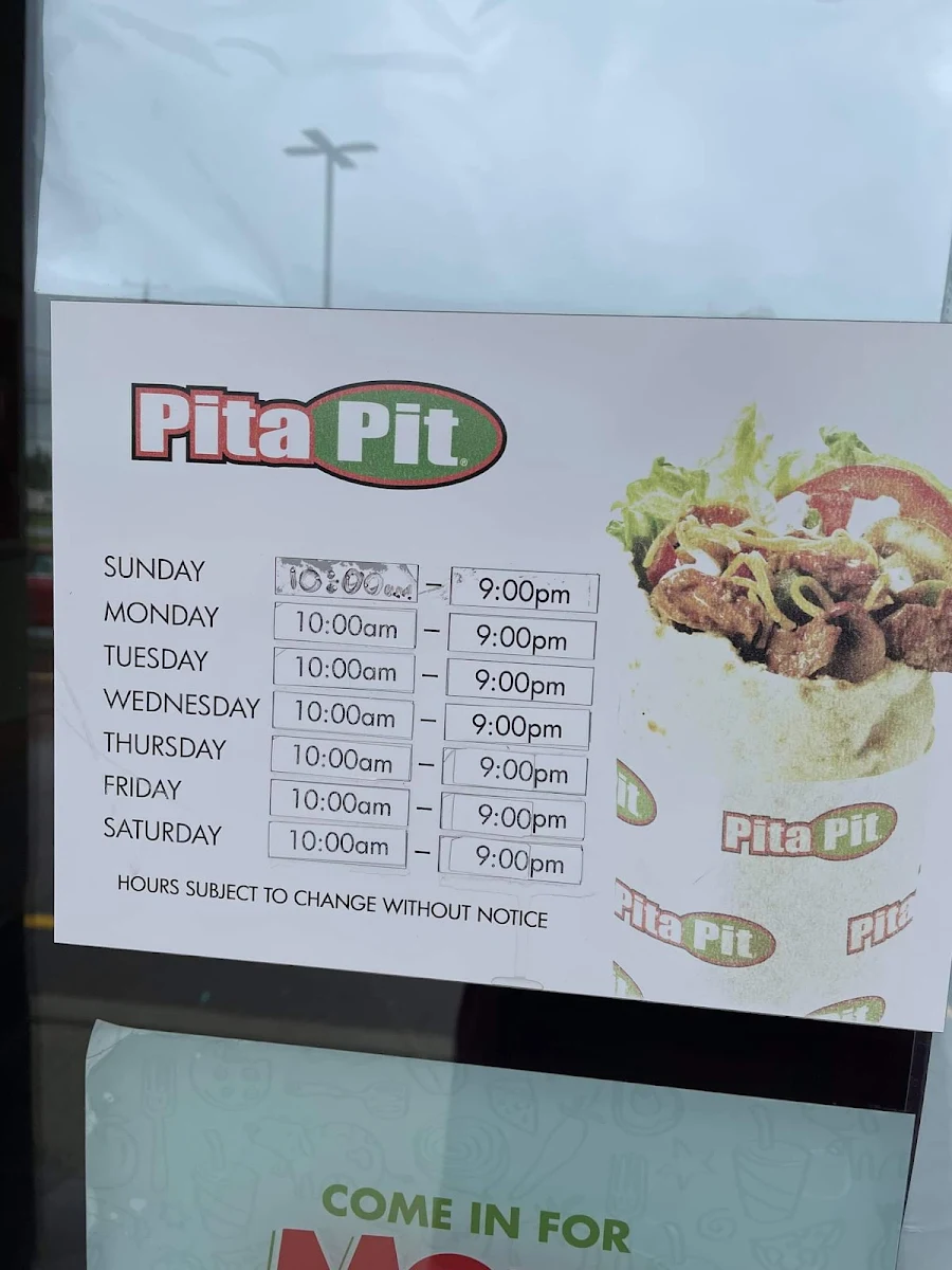 Menu, Pita Pit