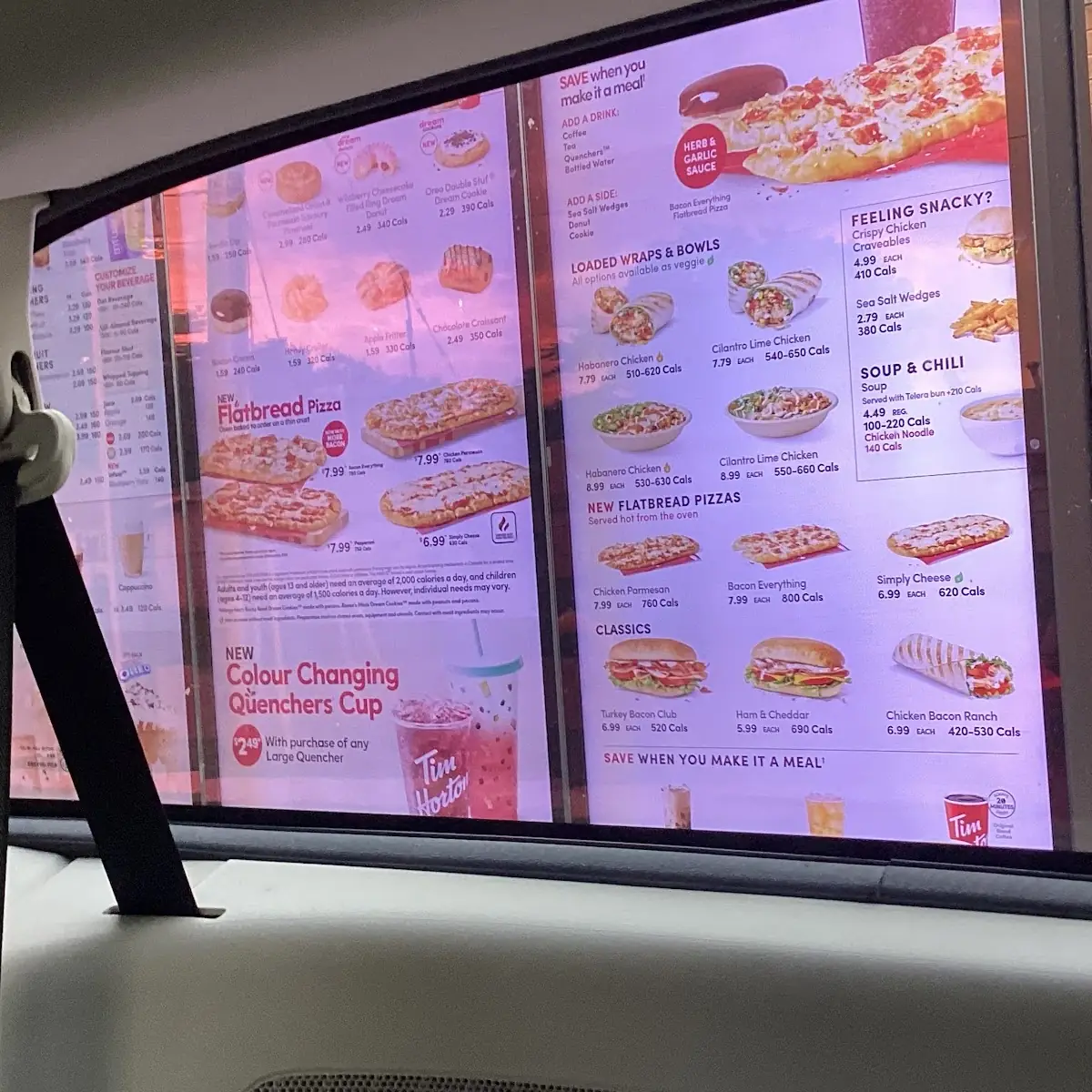 Menu, Tim Hortons