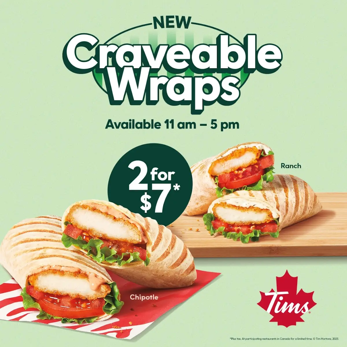 Menu, Tim Hortons