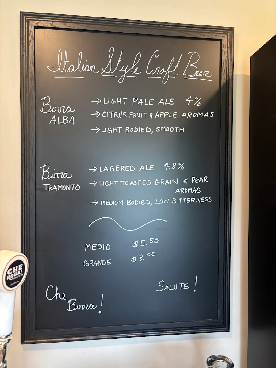 Menu, Che Roba! Focaccia Bar