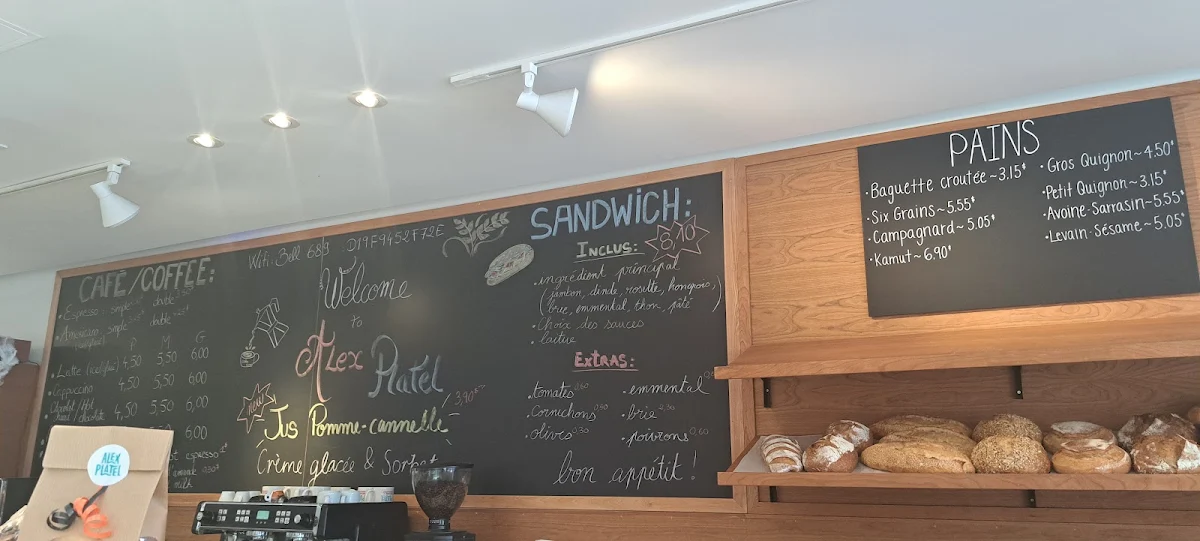 Menu, Pâtisserie Alex Platel (Westmount)