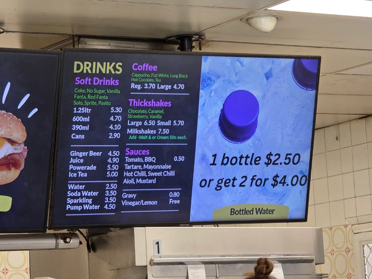 Menu, Blackheath Fish and Chip Shop
