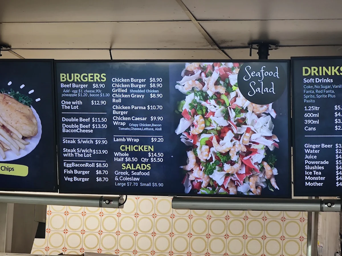 Menu, Blackheath Fish and Chip Shop