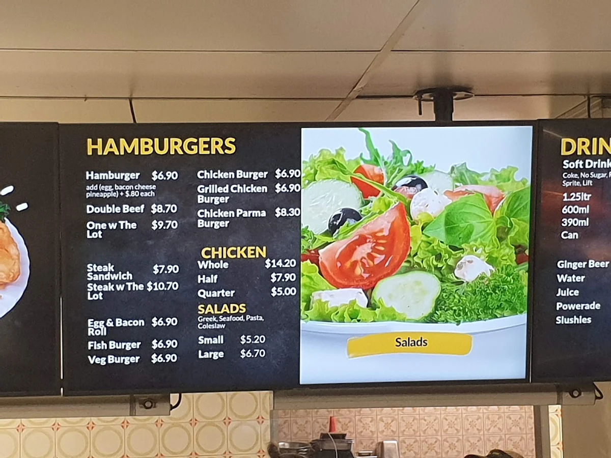 Menu, Blackheath Fish and Chip Shop