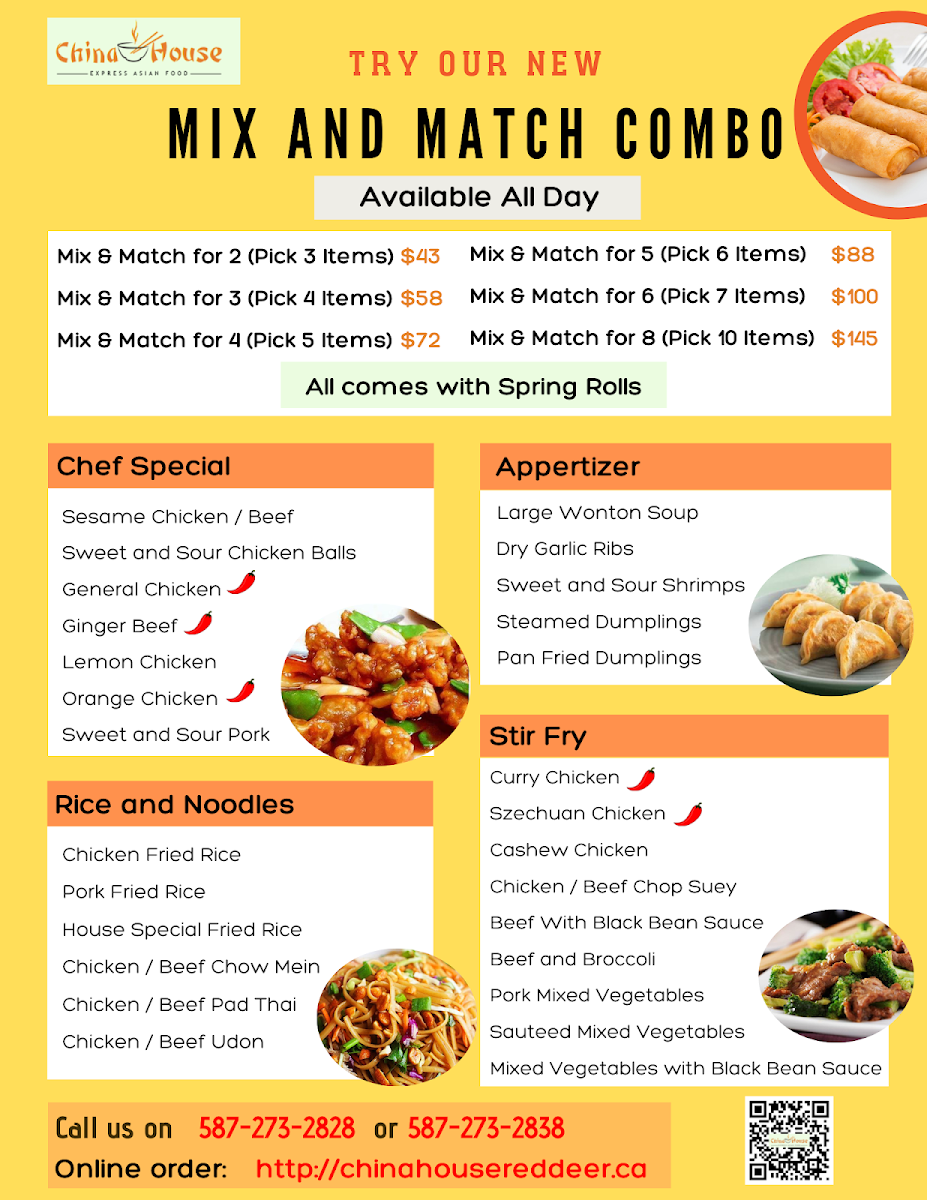 Menu, China House