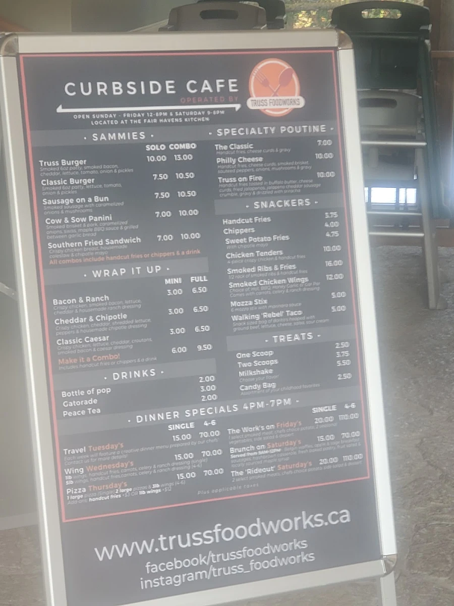 Menu, Boshkung Smokehouse