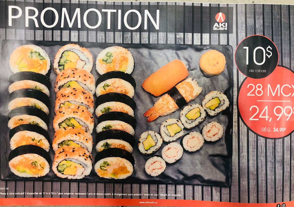 Menu, Aki Sushi