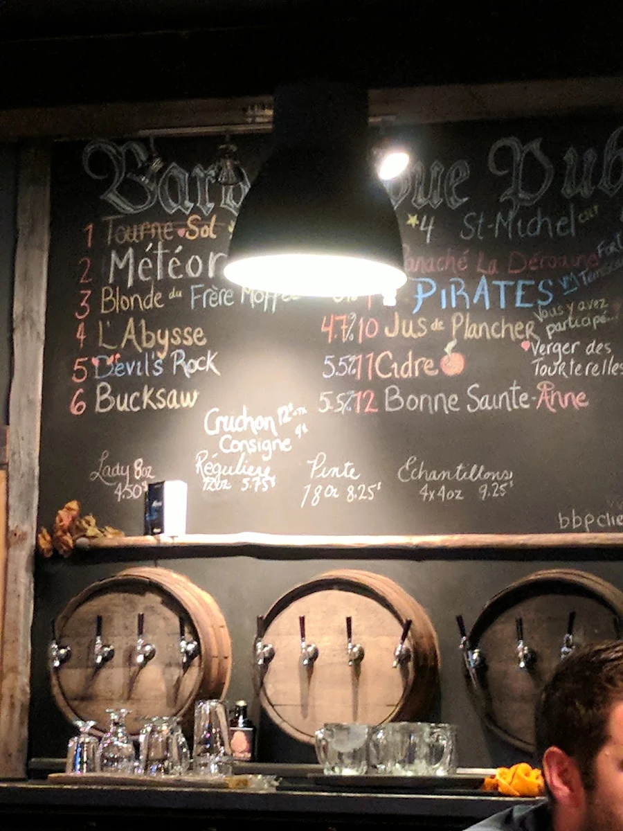 Menu, Barbe Broue Microbrasserie